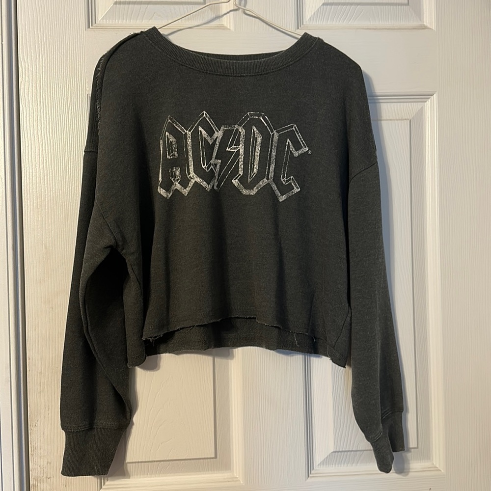 AC/DC cropped crew neck